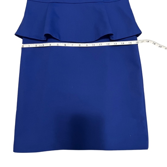 French Connection Sz 8 Royal Blue Sheath Sleeveless Peplum Professional Office - Picture 10 of 12